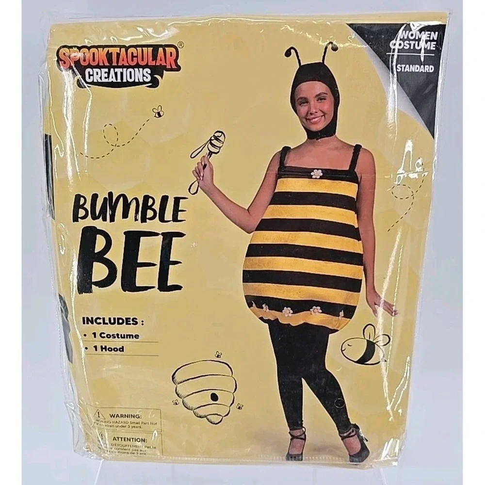 Spooktacular Creations Women's Bumble Bee Costume, Black & Yellow, Standard Size